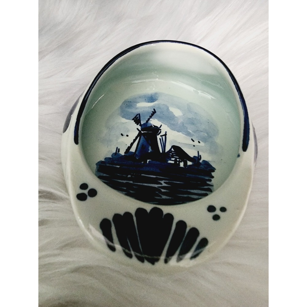 Vintage DELFT Hand Painted Blue Dutch Cap Hat Ashtray Trinket Dish